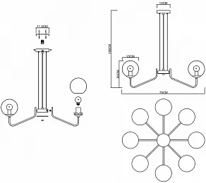 Подвесная люстра EVOLUCE Scorze SLE1097-303-08