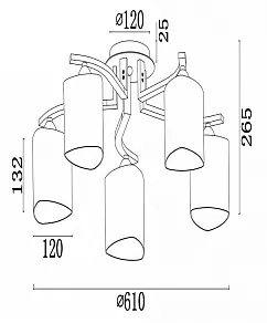 Потолочная люстра Freya Sol FR5454CL-05CH