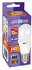 Лампа светодиодная Jazzway  E27 15Вт 5000K PLED-SP A60 15W E27 5000K 90-260V