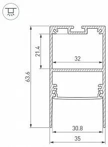 Профиль накладной Arlight SL-COMFORT 033277