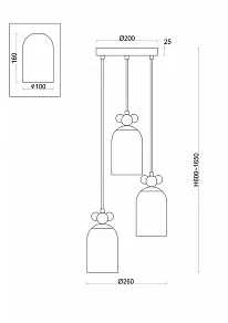 Подвесной светильник Freya Pitch FR5365PL-03CH