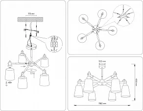 Люстра на штанге Ambrella Light TR TR82211