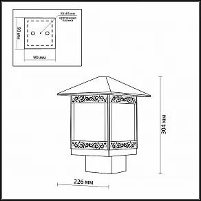 Наземный низкий светильник Odeon Light Novara 2644/1B