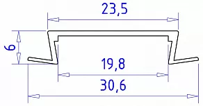 Профиль встраиваемый Ambrella Light GP GP1100WH