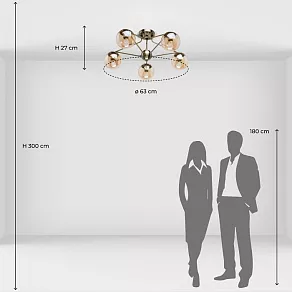 Потолочная люстра De City Оливия 8 306013805