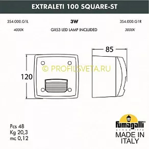 Встраиваемый светильник Fumagalli Leti 3S4.000.000.AYG1L