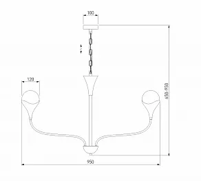 Подвесная люстра Eurosvet Calyx 60169/8 никель