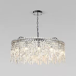 Подвесная люстра Eurosvet Blitz 60159 хром/ прозрачный хрусталь Strotskis