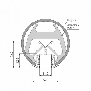 Профиль встраиваемый Arlight KLUS-POR-F-1000 ANOD 019181