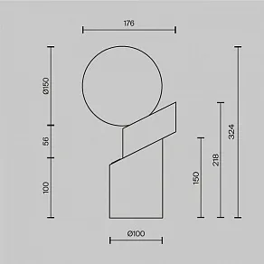 Настольная лампа декоративная Maytoni Divario MOD468TL-L3B3K