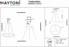 Подвесной светильник Maytoni Rim MOD058PL-L32W3K