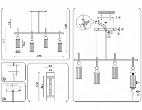 Подвесной светильник Ambrella Light LH LH55254