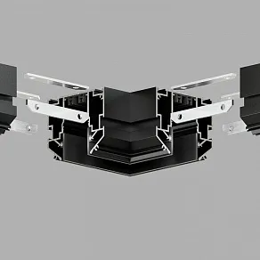 Соединитель угловой L-образный для треков встраиваемых Denkirs SMART ONE TR2026-BK