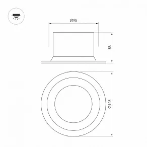 Встраиваемый светильник Arlight MS-DROP-BUILT 041462