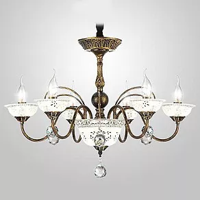 Подвесная люстра Eurosvet 60049 60049/6 черный с золотом