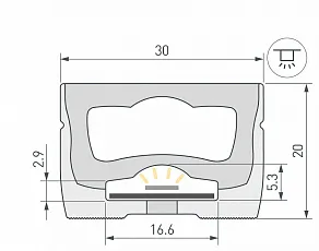 Профиль накладной гибкий Arlight WPH-FLEX 062840