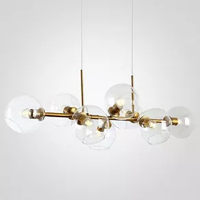Подвесная люстра Imperiumloft Staggered Glass Chandelier 8 40.2211