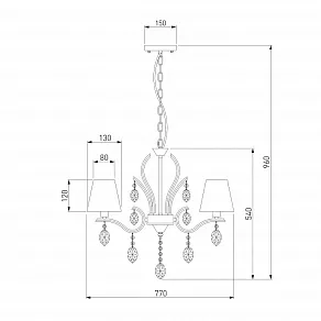 Подвесная люстра Eurosvet Aurelia 10089/8 сатин-никель/прозрачный хрусталь Strotskis