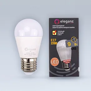 Лампа светодиодная Eleganz  E27 9Вт 3000K 1404