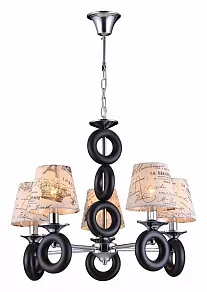 Подвесная люстра Natali Kovaltseva 11442 11442/5C CHROME, WENGE