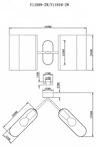 Бра Moderli Metalicana V11810-2W