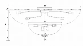Потолочная люстра Maytoni Palace DIA100-CL-34-G