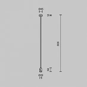 Основание на штанге Maytoni Accessories for tracks Flarity TRA159С-SL1-B