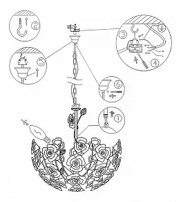 Подвесная люстра Globo Ella 51521