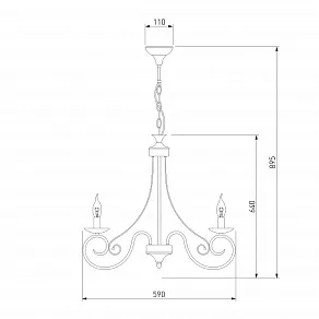 Подвесная люстра Eurosvet Provence 22404/8 черный с золотом