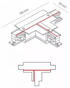 Соединитель T-образный для треков Nowodvorski Ctls Power 8245