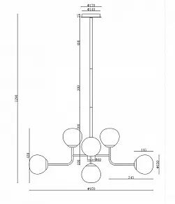 Люстра на штанге Maytoni Erich MOD221-PL-08-N