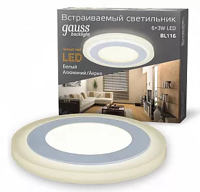 Встраиваемый светильник Gauss Backlight BL116