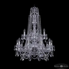 Подвесная люстра Bohemia Ivele Crystal 1411 1411/10+5/240/XL-94/2d Ni