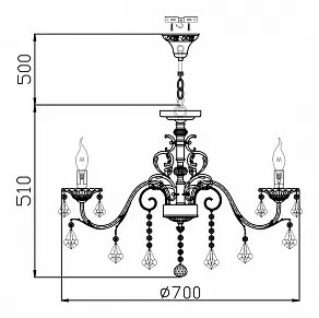 Подвесная люстра Maytoni Vivaldi ARM400-07-R
