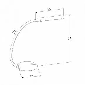 Настольная лампа офисная Eurosvet Arch 80501/1 черный 6W