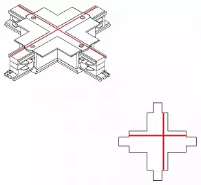 Соединитель X-образный для треков Nowodvorski Ctls Power 8680