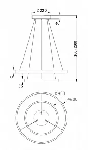 Подвесной светильник Maytoni Rim MOD058PL-L55BS4K