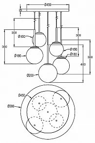 Подвесной светильник Maytoni Basic form MOD321PL-05G1