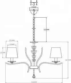 Подвесная люстра Moderli Silvestor V2551-5P