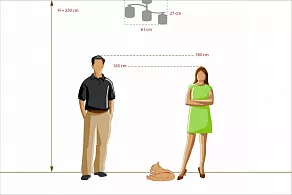 Люстра на штанге De City Тетро 673011203