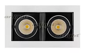 Встраиваемый светильник Arlight  CL-KARDAN-S180x102-2x9W Warm (WH-BK, 38 deg)