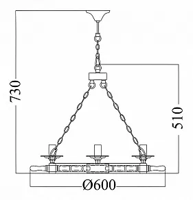 Подвесная люстра Maytoni Frigate ARM624-06-W