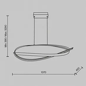 Подвесной светильник Maytoni Plons MOD283PL-L40BS3K