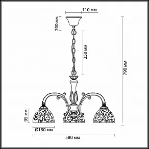Подвесная люстра Odeon Light Sorema 2866/3