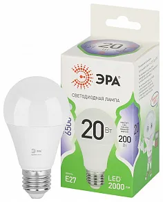 Лампа светодиодная Эра Green Line E27 20Вт 6500K LED A60-20W-865-E27 GL