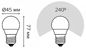 Лампа светодиодная Gauss LED Elementary E27 12Вт 4100K 53222