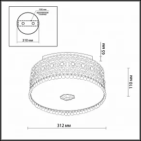 Накладной светильник Odeon Light Salona 2641/3C