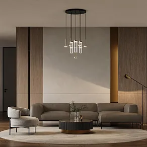 Подвесная люстра Eurosvet Quarzo 301102 LED латунь