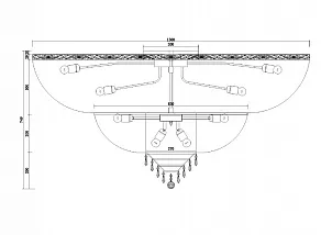 Потолочная люстра Maytoni Palace DIA890-CL-34-G