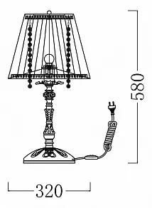 Настольная лампа декоративная Maytoni Omela ARM020-11-W